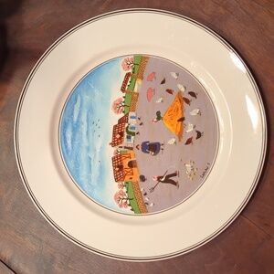 Villeroy & Boch Design Naif Dinner Plate #3 - Country Yard, 10.5 in